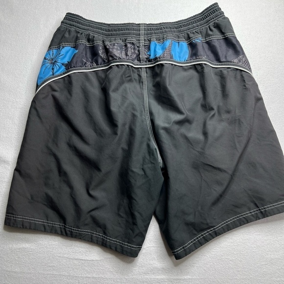 Speedo Mens Black‎ Blue Swim Board Shorts Size Large - Picture 10 of 11